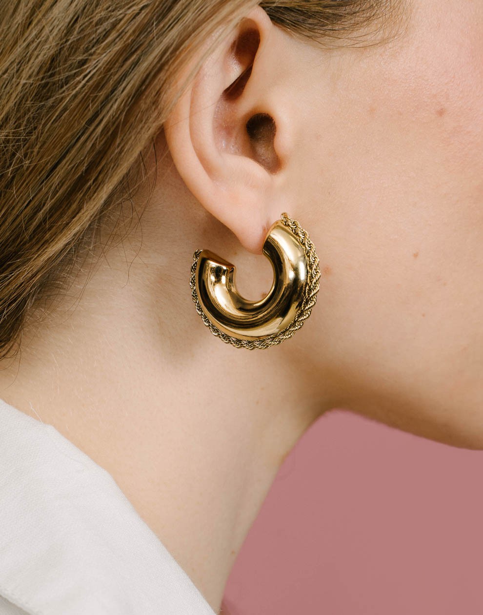 Chunky hoop tribal goudkleurig