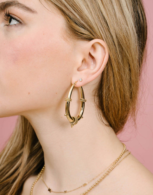 hoops bali goudkleurig groot