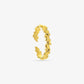 Ring vintage hartjes goudkleurig