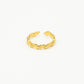 Ring vintage hartjes goudkleurig