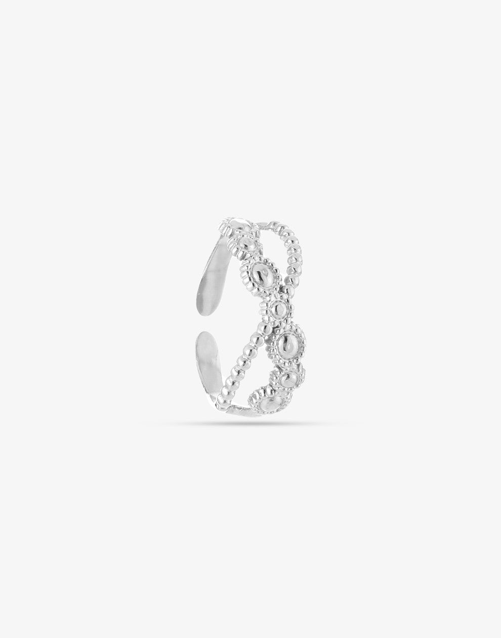 Ring tribal zilverkleurig