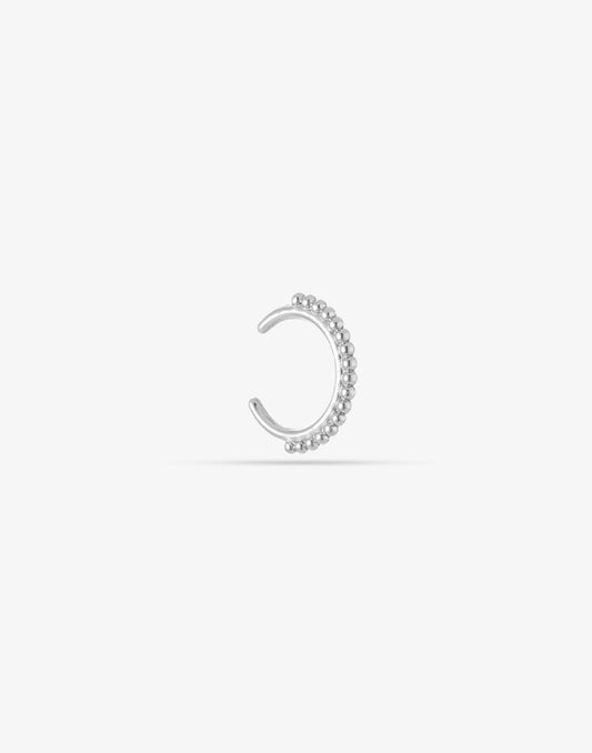 earcuff bolletjes zilverkleurig