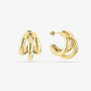 Triple hoop goudkleurig