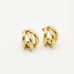 Triple hoop goudkleurig