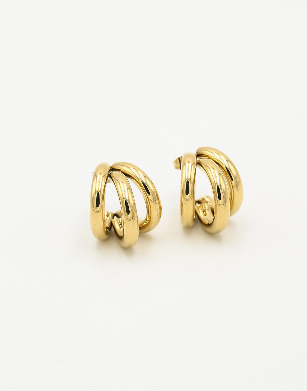Triple hoop goudkleurig