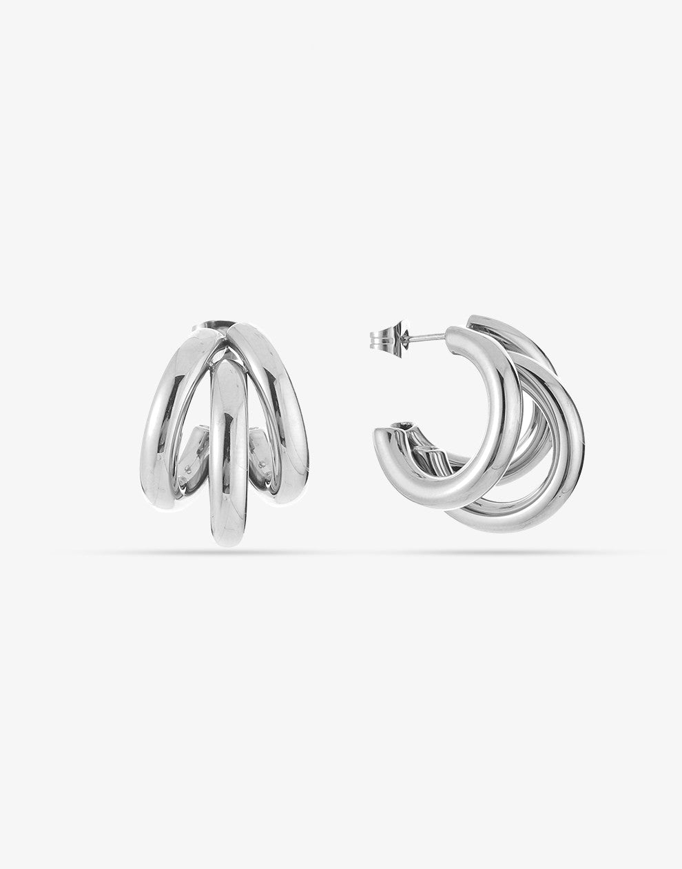 Triple hoop zilverkleurig