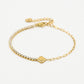klaverarmband tennis chain goudkleurig