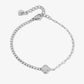 klaverarmband tennis chain zilverkleurig
