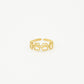 Ring hondenpootjes goudkleurig