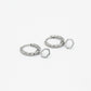 Oorring open hexagon zilverkleurig