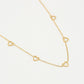 ketting open hartjes goudkleurig