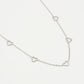 ketting open hartjes zilverkleurig