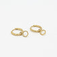 Oorring open hexagon goudkleurig