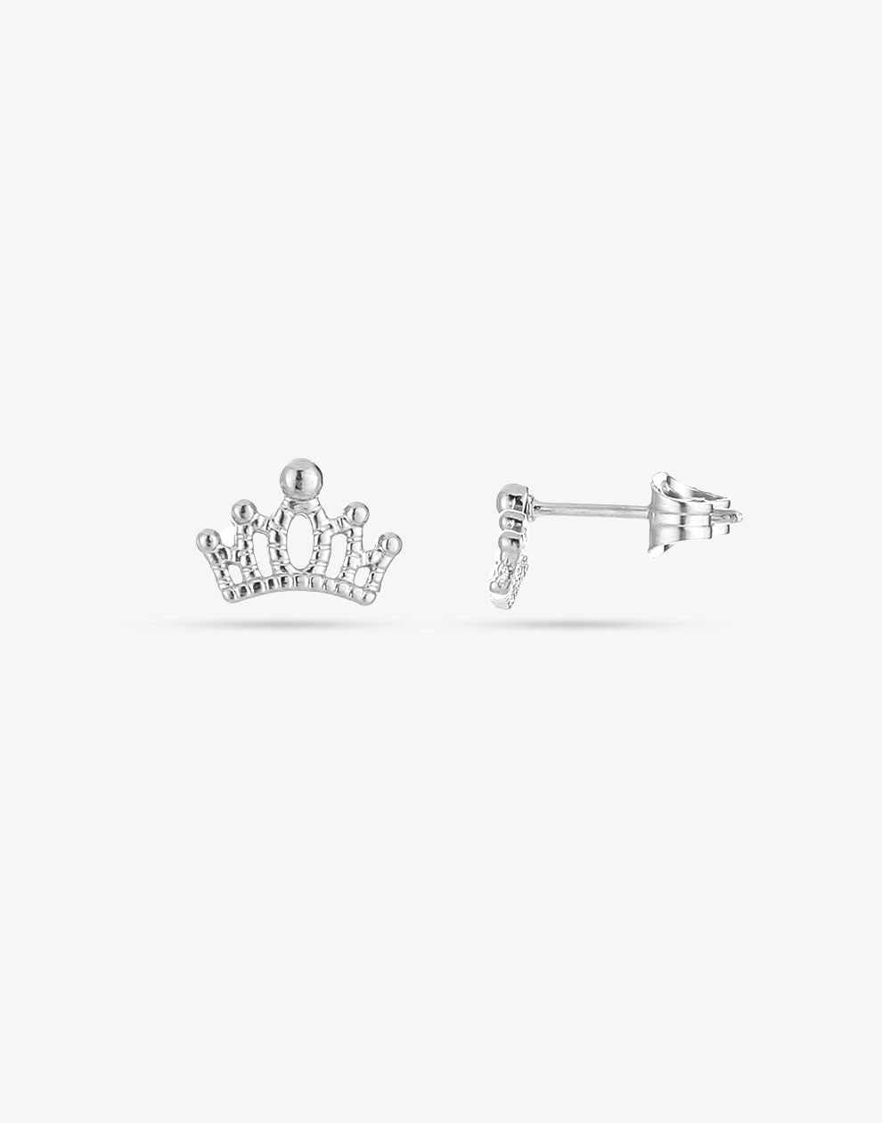 studs crown silver-colored