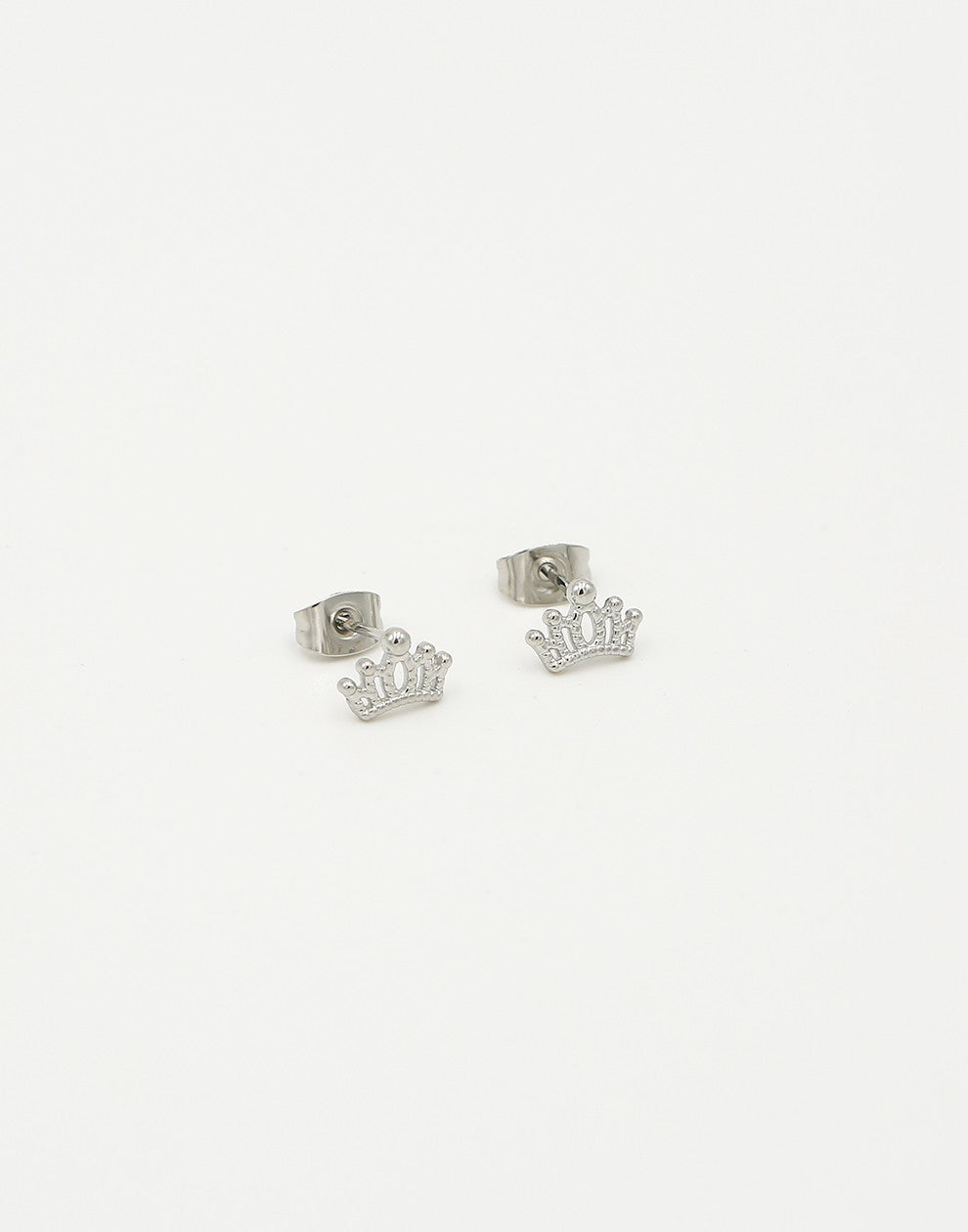 studs crown silver-colored