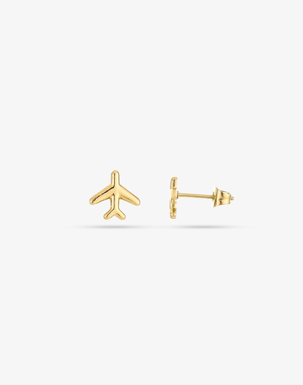 vliegtuig studs goudkleurig