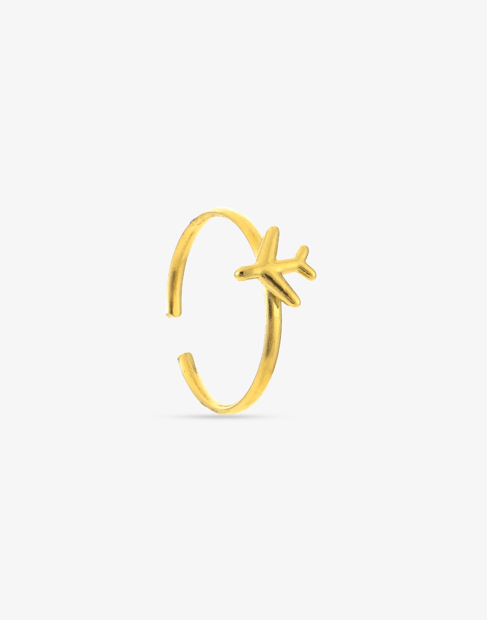 ring vliegtuig goudkleurig