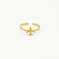 ring vliegtuig goudkleurig