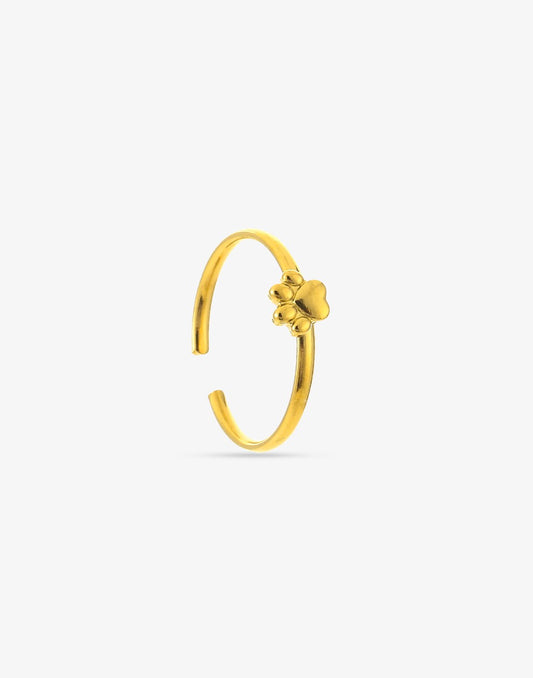 Ring hondenpoot goudkleurig