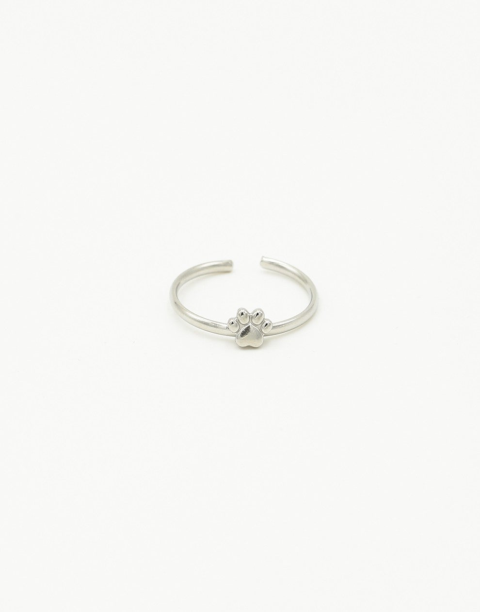 Ring hondenpoot zilverkleurig