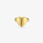 Ring hartje met patroon goudkleurig