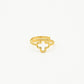 ring open clover gold-colored