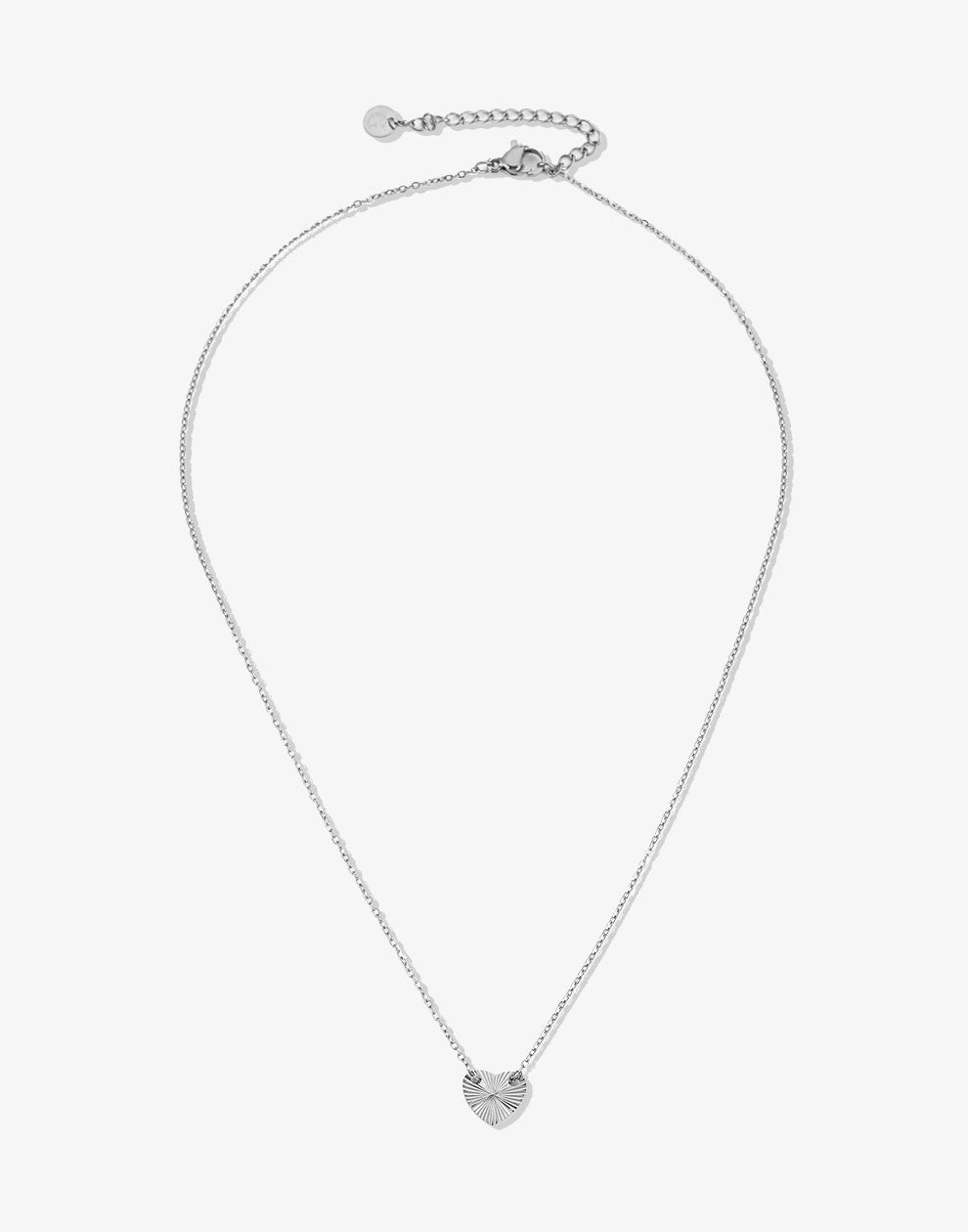 ketting glinster hartje zilverkleurig