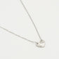 ketting glinster hartje zilverkleurig