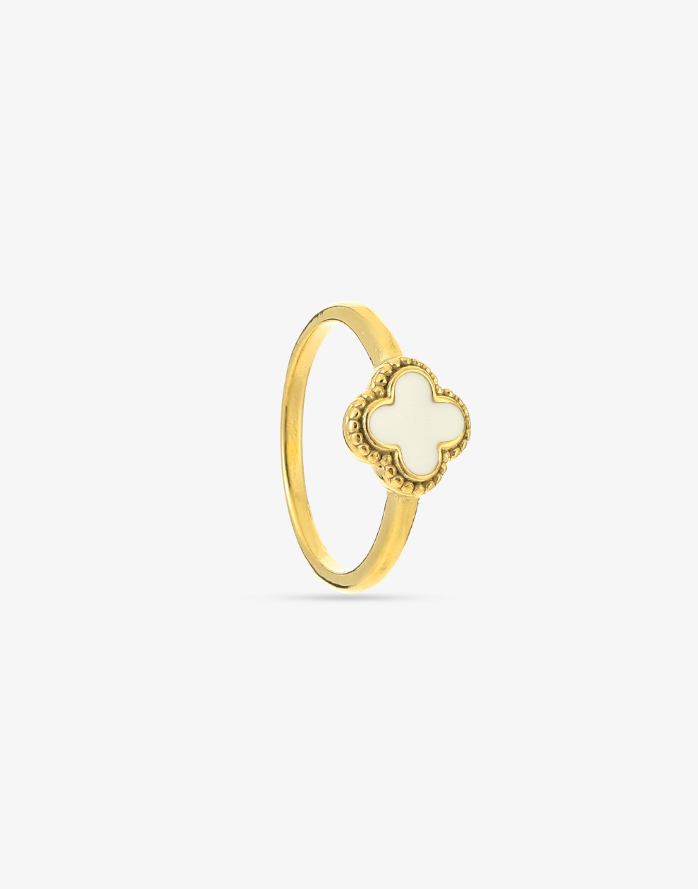 Klaver ring wit