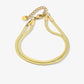 snake armband dubbel goudkleurig