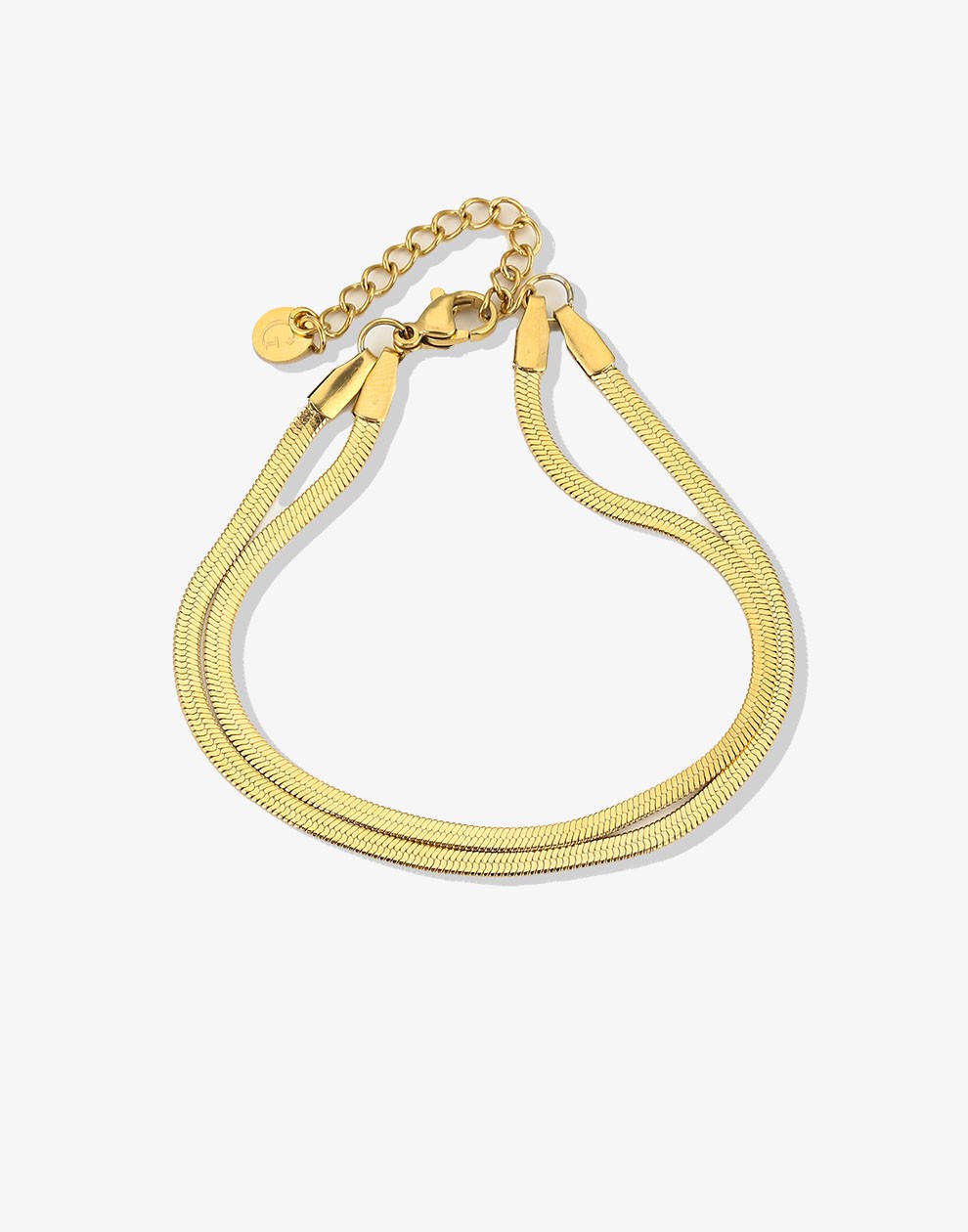 snake armband dubbel goudkleurig