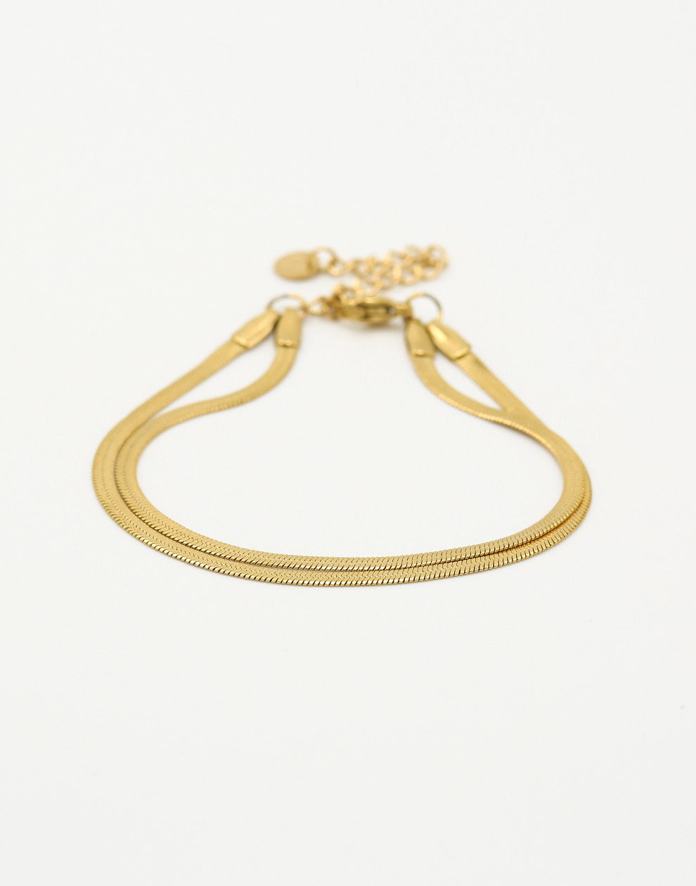 snake armband dubbel goudkleurig