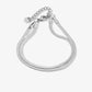 snake armband dubbel zilverkleurig