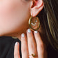 Oorringen hoops parels goudkleurig