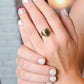 Ring hartje met patroon goudkleurig