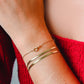 snake armband dubbel goudkleurig