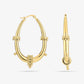 tribal chain hoop goudkleurig