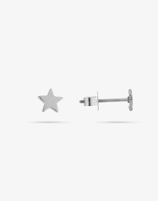 Studs ster zilverkleurig