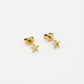 studs open star gold-colored
