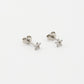 studs open star silver-colored