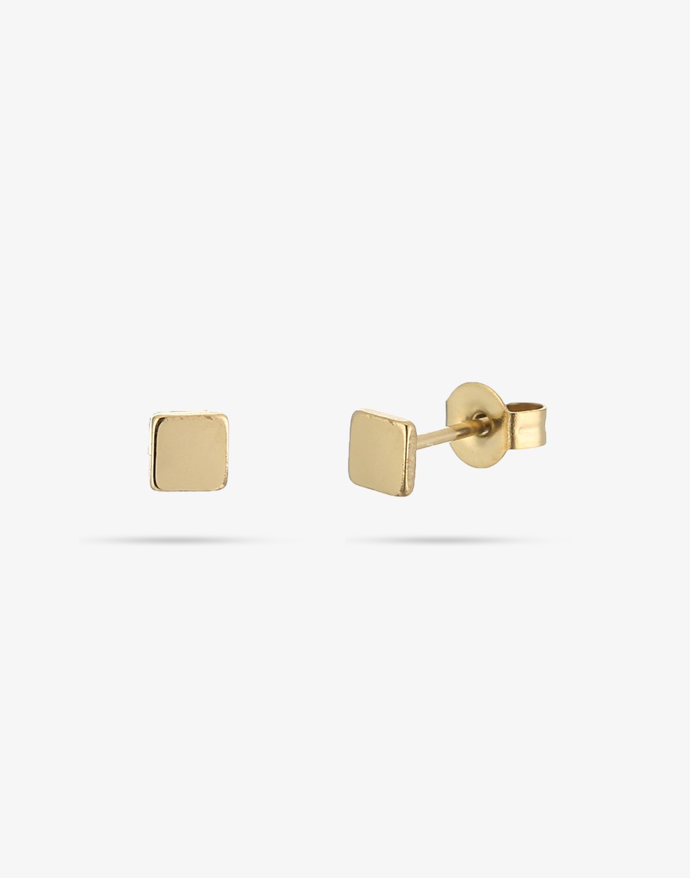 studs plat vierkantje goudkleurig