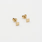 studs plat vierkantje goudkleurig