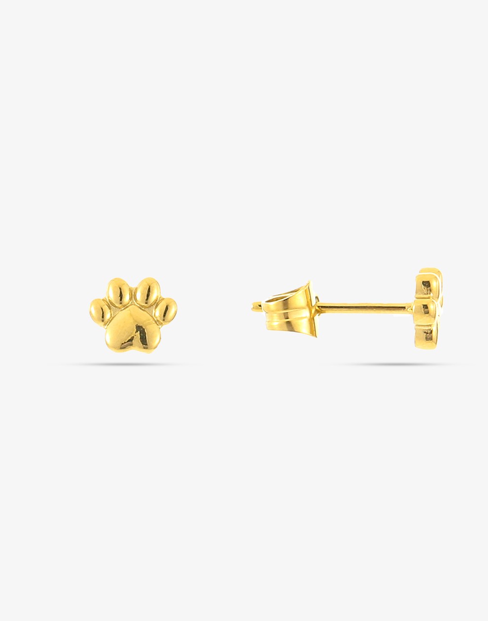 Studs hondenpootjes goudkleurig