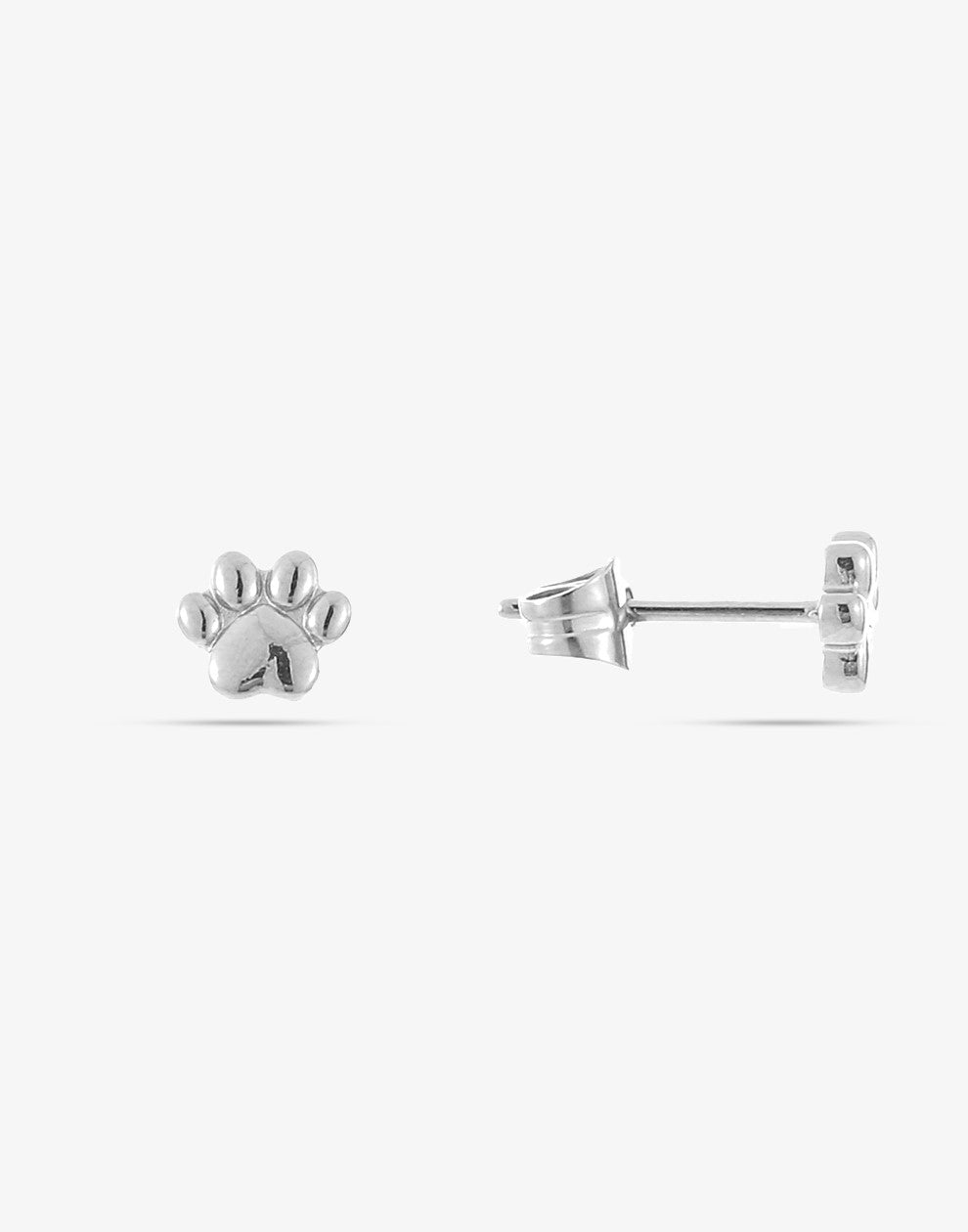 Studs hondenpootjes zilverkleurig