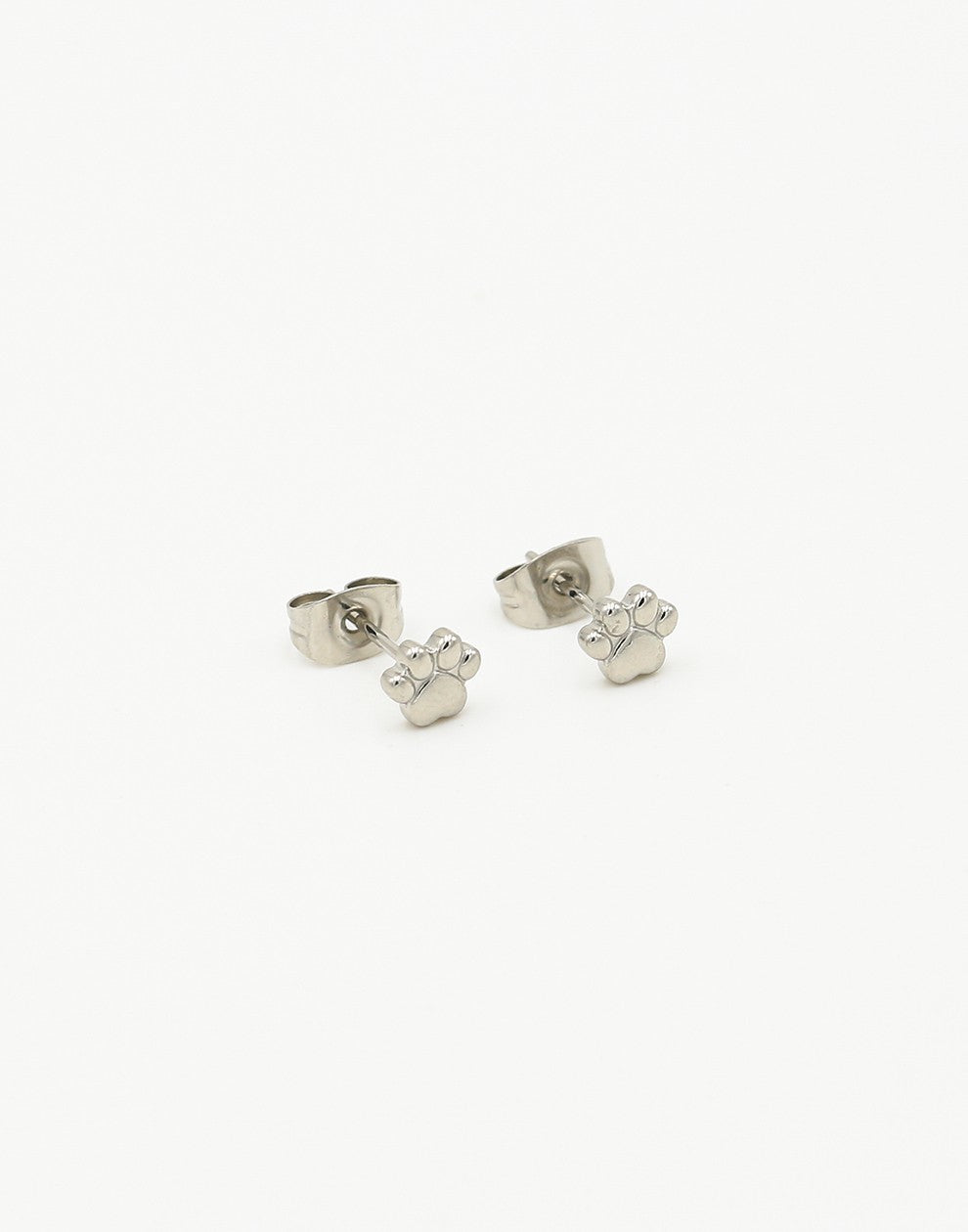 Studs hondenpootjes zilverkleurig