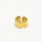 Statement ring staafjes goudkleurig