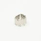 Statement ring staafjes zilverkleurig