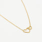 ketting 2 verbonden hartjes goudkleurig