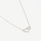 ketting 2 verbonden hartjes zilverkleurig