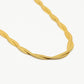 gevlochten snake ketting goudkleurig